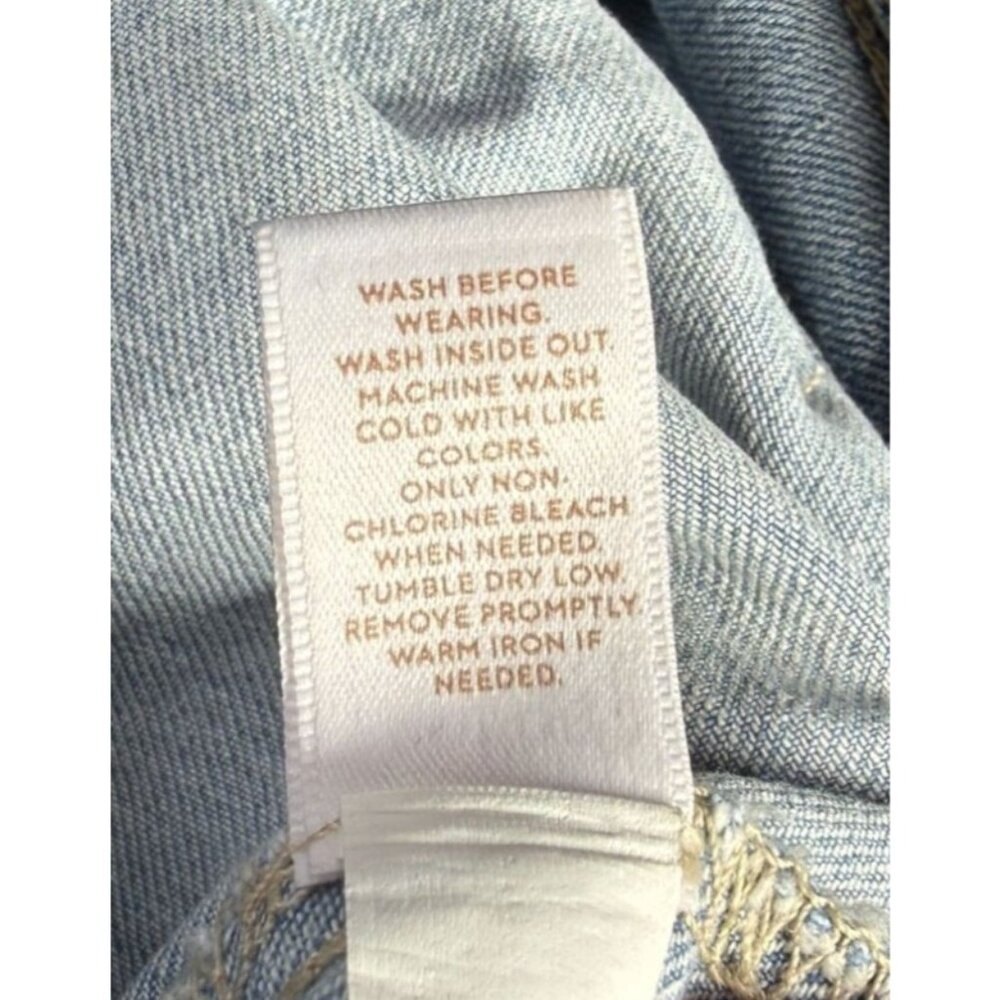 LC Lauren Conrad Jean Jacket Size Small Light Wash Belted Hem Cropped - Picture 9 of 10